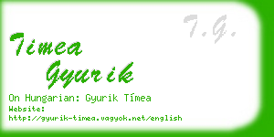 timea gyurik business card